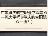 广东肇庆航空职业学院是双一流大学吗?(肇庆航空职院双一流？)