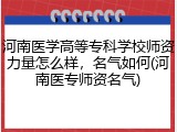 河南医学高等专科学校师资力量怎么样，名气如何(河南医专师资名气)