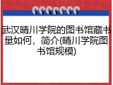 武汉晴川学院的图书馆藏书量如何，简介(晴川学院图书馆规模)