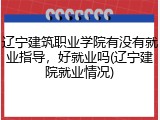 辽宁建筑职业学院有没有就业指导，好就业吗(辽宁建院就业情况)