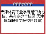 天津体育职业学院是否有分校，共有多少个校区(天津体育职业学院校区数量)