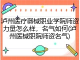 泸州医疗器械职业学院师资力量怎么样，名气如何(泸州医械职院师资名气)