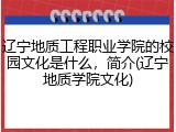 辽宁地质工程职业学院的校园文化是什么，简介(辽宁地质学院文化)