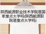 陕西能源职业技术学院是国家重点大学吗(陕西能源职院是重点大学吗)
