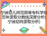 宁波幼儿师范高等专科学校历年录取分数线深度分析(宁波幼师录取分析)