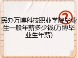 民办万博科技职业学院毕业生一般年薪多少钱(万博毕业生年薪)