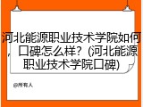 河北能源职业技术学院如何，口碑怎么样？(河北能源职业技术学院口碑)