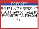 浙江理工大学科技与艺术学院属于什么档次，专业排行分析(浙江理工科院档次排行)