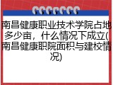 南昌健康职业技术学院占地多少亩，什么情况下成立(南昌健康职院面积与建校情况)