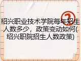 绍兴职业技术学院每年招生人数多少，政策变动如何(绍兴职院招生人数政策)
