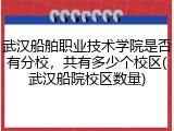 武汉船舶职业技术学院是否有分校，共有多少个校区(武汉船院校区数量)