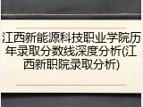 江西新能源科技职业学院历年录取分数线深度分析(江西新职院录取分析)