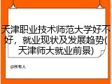 天津职业技术师范大学好不好，就业现状及发展趋势(天津师大就业前景)
