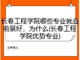 长春工程学院哪些专业就业前景好，为什么(长春工程学院优势专业)