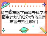 乌兰察布医学高等专科学校招生计划详细分析(乌兰察布医专招生解析)