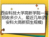 西安科技大学高新学院一届招收多少人，最近几年(西安科大高新招生规模)