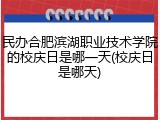民办合肥滨湖职业技术学院的校庆日是哪一天(校庆日是哪天)