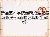 新疆艺术学院最新招生简章深度分析(新疆艺院招生解析)