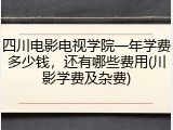 四川电影电视学院一年学费多少钱，还有哪些费用(川影学费及杂费)