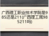 广西理工职业技术学院是985还是211(广西理工属985211吗)