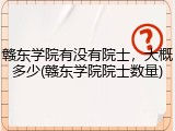 赣东学院有没有院士，大概多少(赣东学院院士数量)