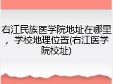 右江民族医学院地址在哪里，学校地理位置(右江医学院校址)