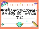 井冈山大学有哪些奖学金和助学金呢(井冈山大学奖助学金)