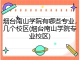 烟台南山学院有哪些专业，几个校区(烟台南山学院专业校区)