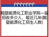 鹤壁能源化工职业学院一届招收多少人，最近几年(鹤壁能源化工招生人数)
