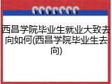 西昌学院毕业生就业大致去向如何(西昌学院毕业生去向)