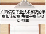 广西信息职业技术学院的学费和住宿费明细(学费住宿费明细)
