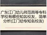 广东江门幼儿师范高等专科学校有哪些知名校友，简单分析(江门幼专知名校友)