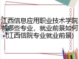 江西信息应用职业技术学院有哪些专业，就业前景如何(江西信院专业就业前景)