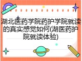 湖北医药学院药护学院就读的真实感觉如何(湖医药护院就读体验)