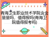 青海卫生职业技术学院含金量量吗，值得报吗(青海卫院值得报考吗)