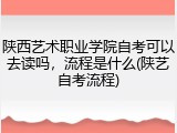 陕西艺术职业学院自考可以去读吗，流程是什么(陕艺自考流程)