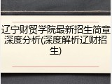 辽宁财贸学院最新招生简章深度分析(深度解析辽财招生)
