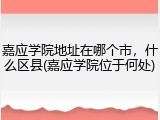 嘉应学院地址在哪个市，什么区县(嘉应学院位于何处)