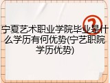 宁夏艺术职业学院毕业是什么学历有何优势(宁艺职院学历优势)