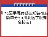 川北医学院有哪些知名校友，简单分析(川北医学院知名校友)