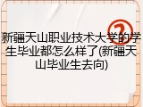 新疆天山职业技术大学的学生毕业都怎么样了(新疆天山毕业生去向)