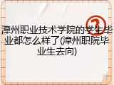 漳州职业技术学院的学生毕业都怎么样了(漳州职院毕业生去向)