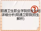 昭通卫生职业学院招生计划详细分析(昭通卫职院招生解析)