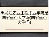 黑龙江农业工程职业学院是国家重点大学吗(国家重点大学吗)