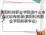 襄阳科技职业学院读什么专业比较有前景(襄阳科技职业学院前景专业)