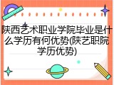 陕西艺术职业学院毕业是什么学历有何优势(陕艺职院学历优势)