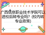 广西信息职业技术学院可以进校后转专业吗？(校内转专业政策)