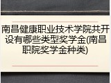 南昌健康职业技术学院共开设有哪些类型奖学金(南昌职院奖学金种类)