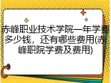 赤峰职业技术学院一年学费多少钱，还有哪些费用(赤峰职院学费及费用)