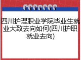 四川护理职业学院毕业生就业大致去向如何(四川护职就业去向)